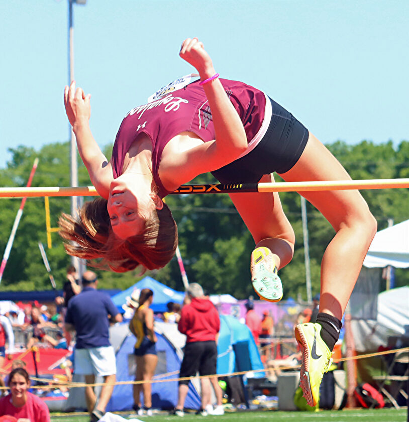 Milton’s Mo Reiner breaks school javelin record as she takes third at